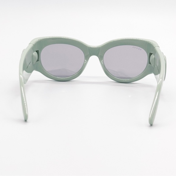 NEW GUCCI GG1544S 003 OVAL GREEN GREY WOMEN SUNGLASSES GUCCI - Picture 7 of 11
